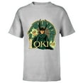 thumbnail image 1 of Marvel Studios Loki Season 2 God Loki Fractured Time - Short Sleeve T-Shirt for Kids - Customized-Athletic Heather, 1 of 5