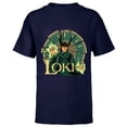 thumbnail image 1 of Marvel Studios Loki Season 2 God Loki Fractured Time - Short Sleeve T-Shirt for Kids - Customized-Navy, 1 of 5
