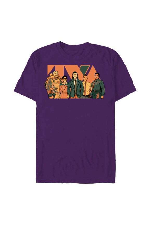 Studios Loki Season 2 Loki Crew TVA Logo Disney+ MCU - Short Sleeve Blended T-Shirt for Adults - Customized-Purple