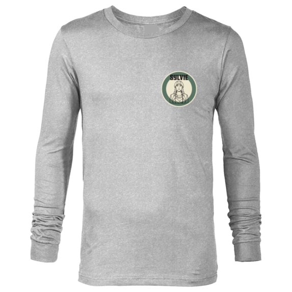 Marvel Studios Loki Season 2 Sylvie Toon Style Corner Image - Long Sleeve T-Shirt for Men - Customized-Athletic Heather