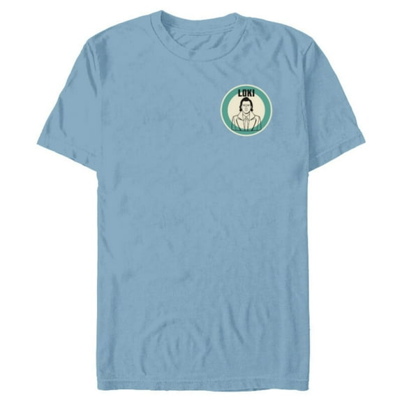 Marvel Studios Loki Season 2 Loki Toon Style Corner Image - Short Sleeve Blended T-Shirt for Adults - Customized-Ocean Blue