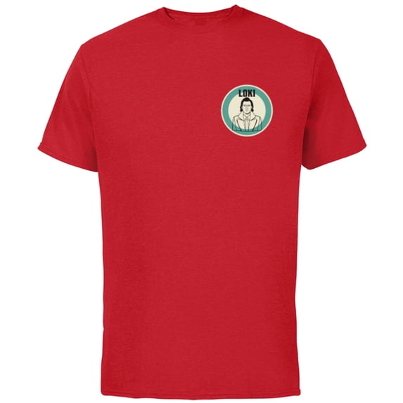 Marvel Studios Loki Season 2 Loki Toon Style Corner Image - Short Sleeve Cotton T-Shirt for Adults - Customized-Red