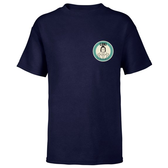 Marvel Studios Loki Season 2 Loki Toon Style Corner Image - Short Sleeve T-Shirt for Kids - Customized-Navy