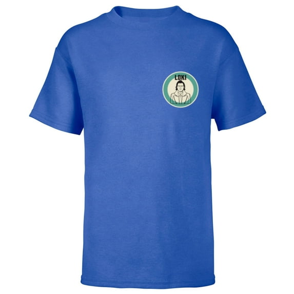 Marvel Studios Loki Season 2 Loki Toon Style Corner Image - Short Sleeve T-Shirt for Kids - Customized-Royal