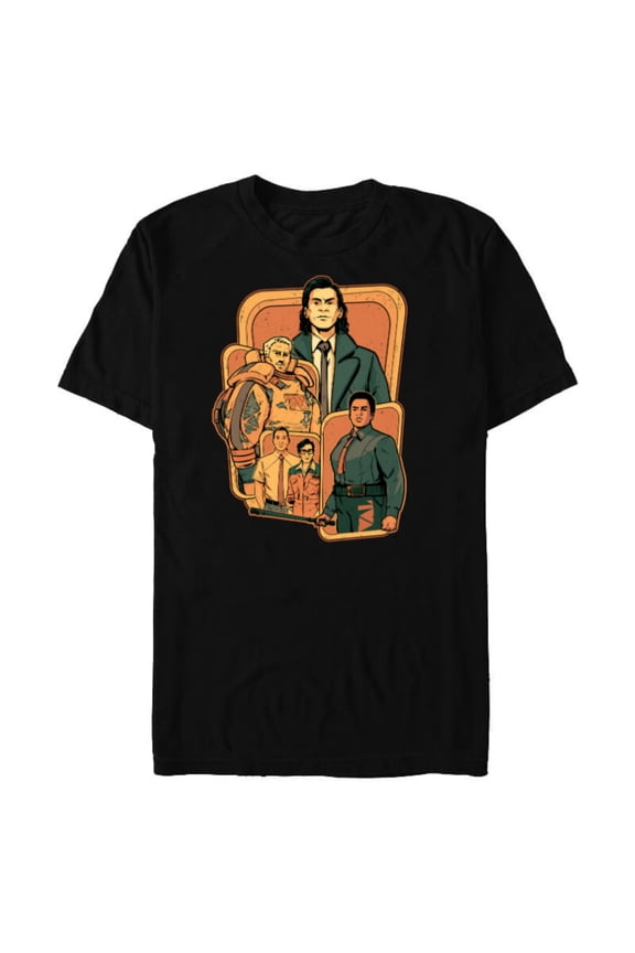Studios Loki Season 2 Loki and TVA Crew Disney+ MCU - Short Sleeve Blended T-Shirt for Adults - Customized-Black