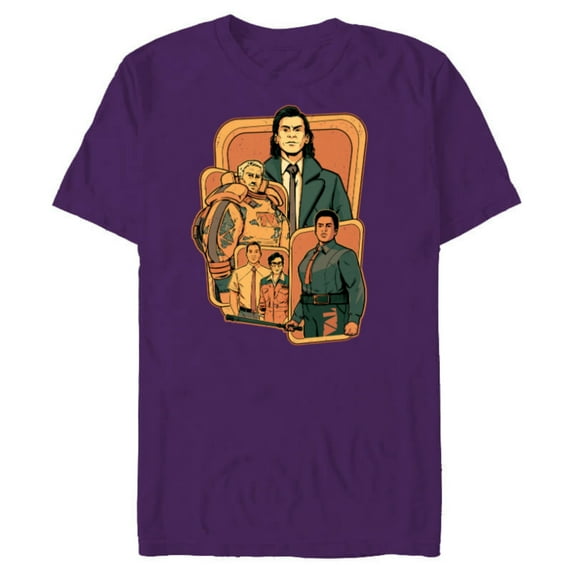 Marvel Studios Loki Season 2 Loki and TVA Crew Disney+ MCU - Short Sleeve Blended T-Shirt for Adults - Customized-Purple