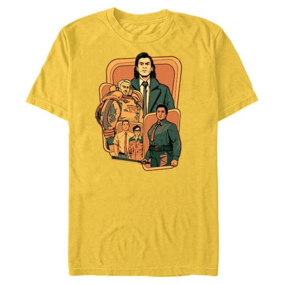 Marvel Studios Loki Season 2 Loki and TVA Crew Disney  MCU - Short Sleeve Blended T-Shirt for Adults - Customized-Yellow