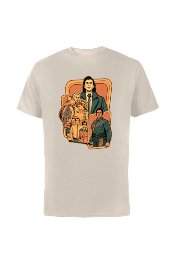 Studios Loki Season 2 Loki and TVA Crew Disney+ MCU - Short Sleeve Cotton T-Shirt for Adults - Customized-Natural