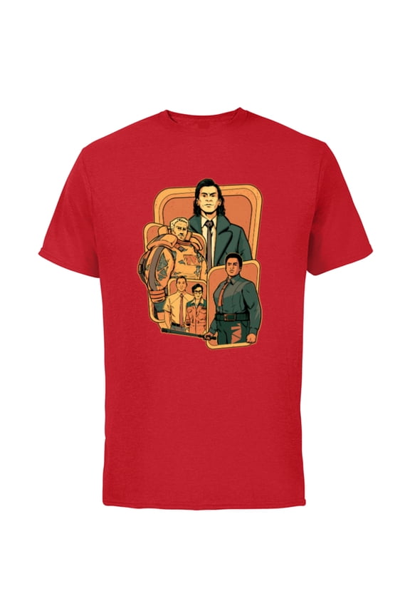 Studios Loki Season 2 Loki and TVA Crew Disney+ MCU - Short Sleeve Cotton T-Shirt for Adults - Customized-Red