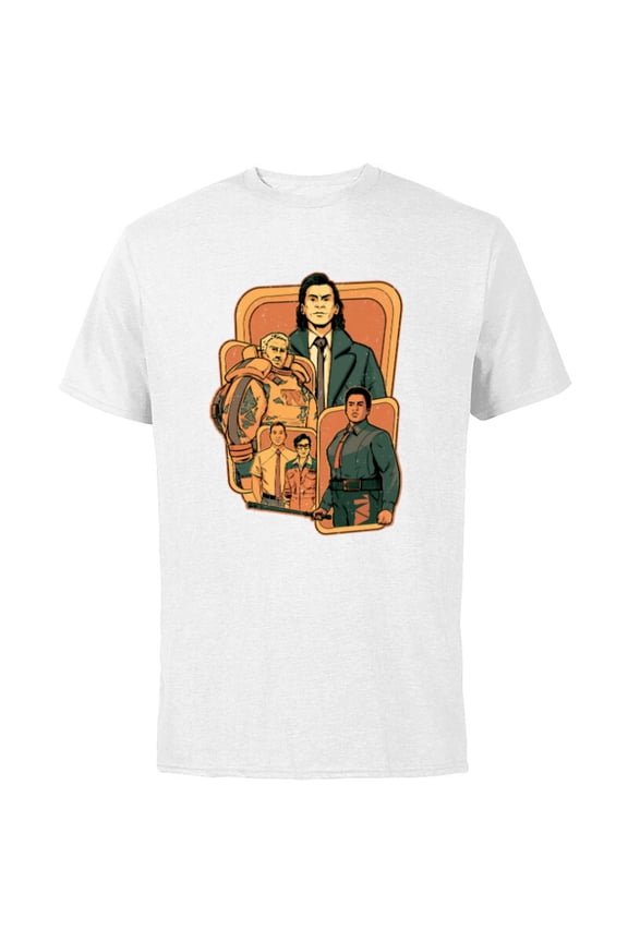 Studios Loki Season 2 Loki and TVA Crew Disney+ MCU - Short Sleeve Cotton T-Shirt for Adults - Customized-White
