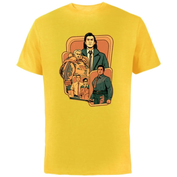 Marvel Studios Loki Season 2 Loki and TVA Crew Disney+ MCU - Short Sleeve Cotton T-Shirt for Adults - Customized-Yellow