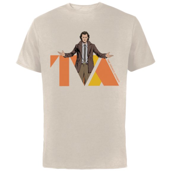 Marvel Studios Loki Season 2 Loki and TVA Logo Disney+ MCU - Short Sleeve Cotton T-Shirt for Adults - Customized-Natural