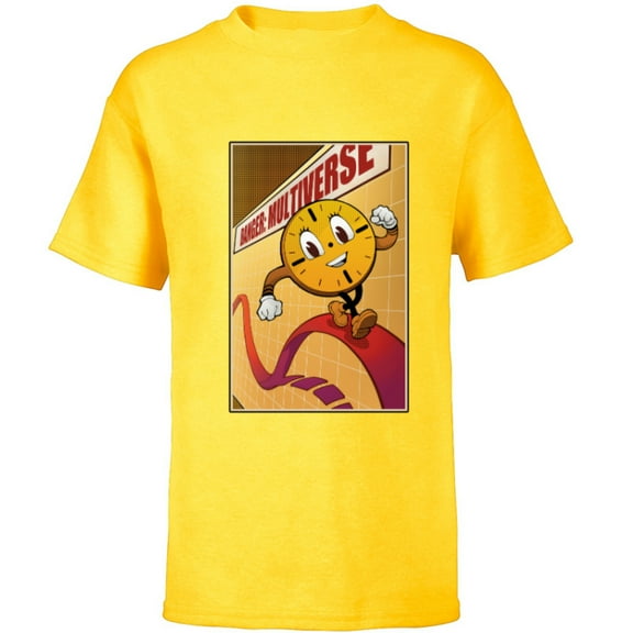 Marvel Studios Loki Season 2 Miss Minutes Danger Multiverse - Short Sleeve T-Shirt for Kids - Customized-Yellow