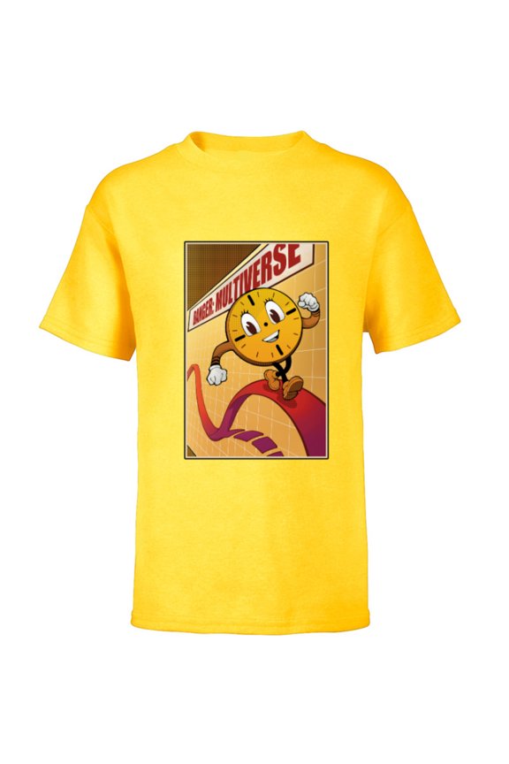 Studios Loki Season 2 Miss Minutes Danger Multiverse - Short Sleeve T-Shirt for Kids - Customized-Yellow