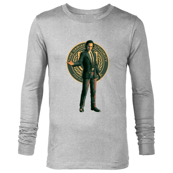 Marvel Studios Loki Season 2 Suit and TVA Logo Crest - Long Sleeve T-Shirt for Men - Customized-Athletic Heather
