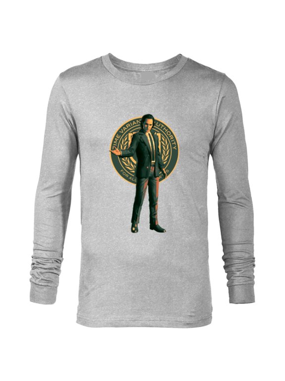 Studios Loki Season 2 Suit and TVA Logo Crest - Long Sleeve T-Shirt for Men - Customized-Athletic Heather