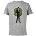 thumbnail image 1 of Marvel Studios Loki Season 2 Suit and TVA Logo Crest - Short Sleeve Cotton T-Shirt for Adults - Customized-Athletic Heather, 1 of 5