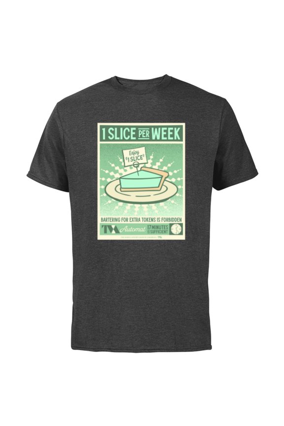 Studios Loki Season 2 TVA Automat 1 Slice of Pie MCU - Short Sleeve Cotton T-Shirt for Adults - Customized-Charcoal