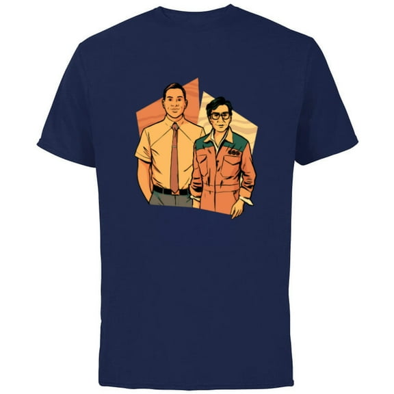 Marvel Studios Loki Season 2 TVA Casey and O.B. - Short Sleeve Cotton T-Shirt for Adults - Customized-Navy