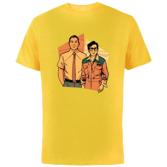 Marvel Studios Loki Season 2 TVA Casey and O.B. - Short Sleeve Cotton T-Shirt for Adults - Customized-Yellow