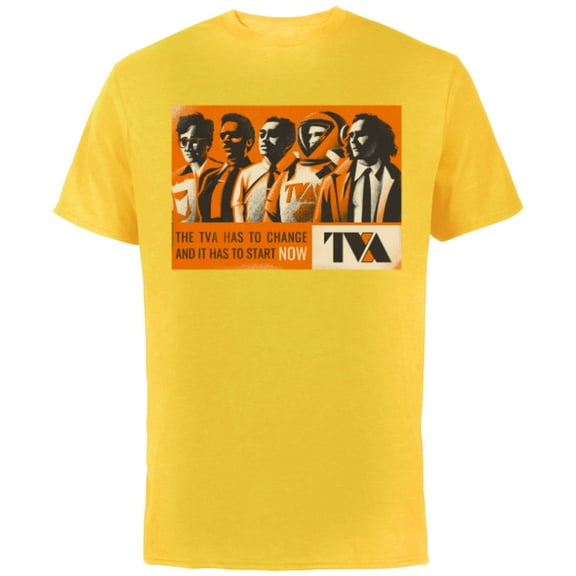 Marvel Studios Loki Season 2 TVA Has To Change Disney MCU - Short Sleeve Cotton T-Shirt for Adults - Customized-Yellow