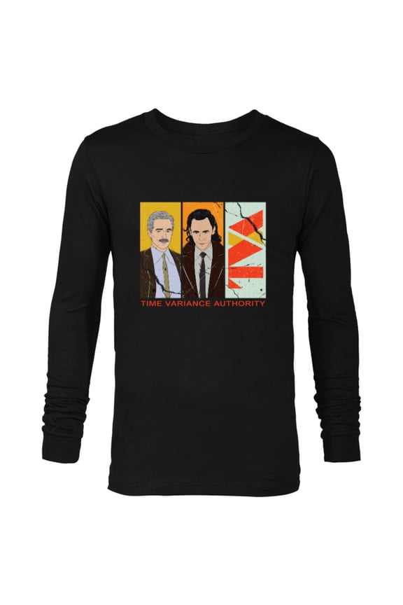 Studios Loki Season 2 TVA Loki and Mobius Distressed - Long Sleeve T-Shirt for Men - Customized-Black
