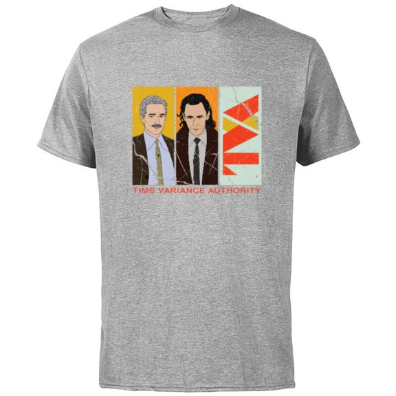 Marvel Studios Loki Season 2 TVA Loki and Mobius Distressed - Short Sleeve Cotton T-Shirt for Adults - Customized-Athletic Heather