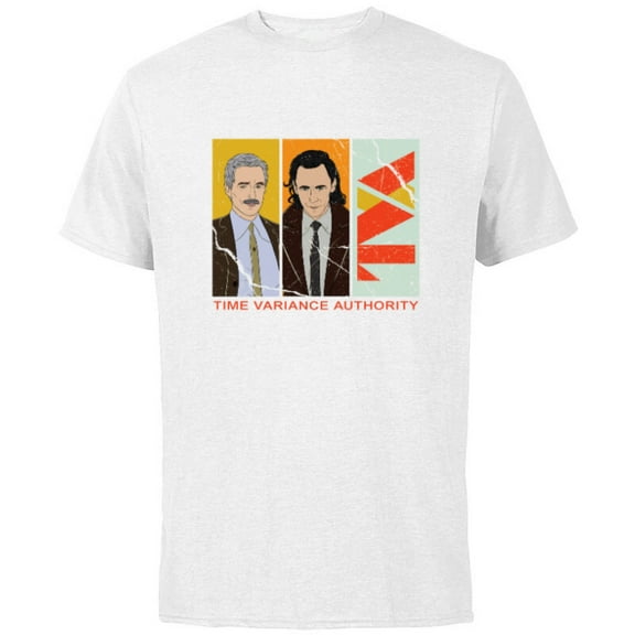Marvel Studios Loki Season 2 TVA Loki and Mobius Distressed - Short Sleeve Cotton T-Shirt for Adults - Customized-White