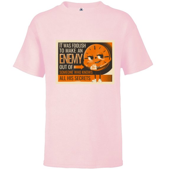 Marvel Studios Loki Season 2 TVA Miss Minutes Enemy Secrets - Short Sleeve T-Shirt for Kids - Customized-Soft Pink