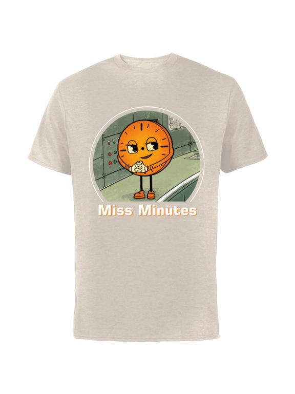 Studios Loki Season 2 TVA Miss Minutes Retro Disney+ - Short Sleeve Cotton T-Shirt for Adults - Customized-Natural