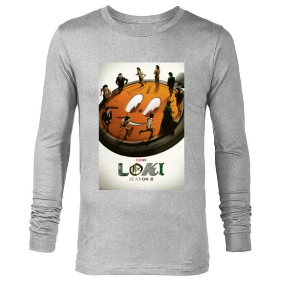 Marvel Studios Loki Season 2 TVA Miss Minutes Run Poster - Long Sleeve T-Shirt for Men - Customized-Athletic Heather
