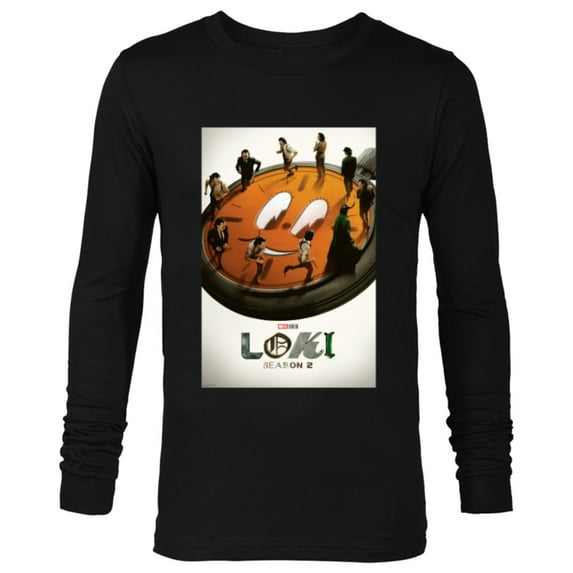 Marvel Studios Loki Season 2 TVA Miss Minutes Run Poster - Long Sleeve T-Shirt for Men - Customized-Black