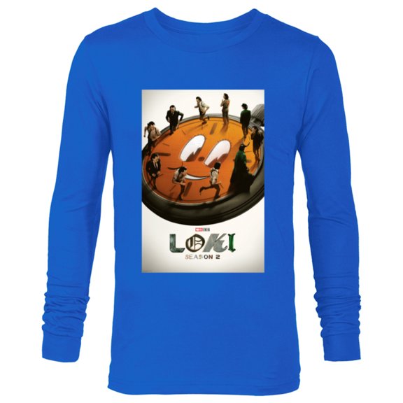 Marvel Studios Loki Season 2 TVA Miss Minutes Run Poster - Long Sleeve T-Shirt for Men - Customized-Navy