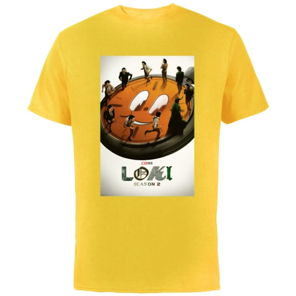 Marvel Studios Loki Season 2 TVA Miss Minutes Run Poster - Short Sleeve Cotton T-Shirt for Adults - Customized-Yellow