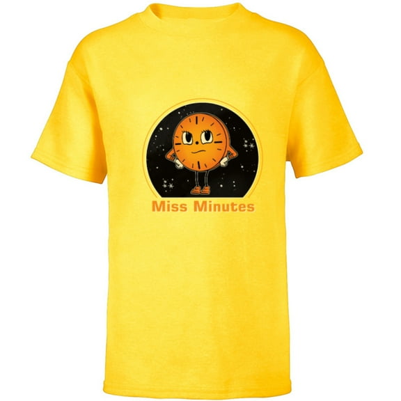 Marvel Studios Loki Season 2 TVA Miss Minutes Starry Sky - Short Sleeve T-Shirt for Kids - Customized-Yellow