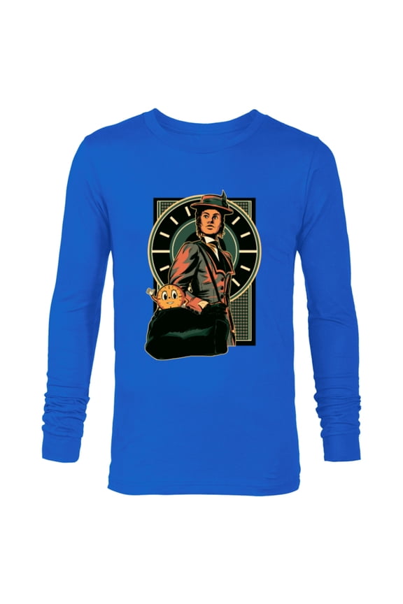 Studios Loki Season 2 TVA Renslayer and Miss Minutes - Long Sleeve T-Shirt for Men - Customized-Navy