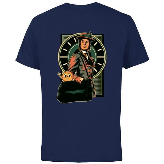 Marvel Studios Loki Season 2 TVA Renslayer and Miss Minutes - Short Sleeve Cotton T-Shirt for Adults - Customized-Navy