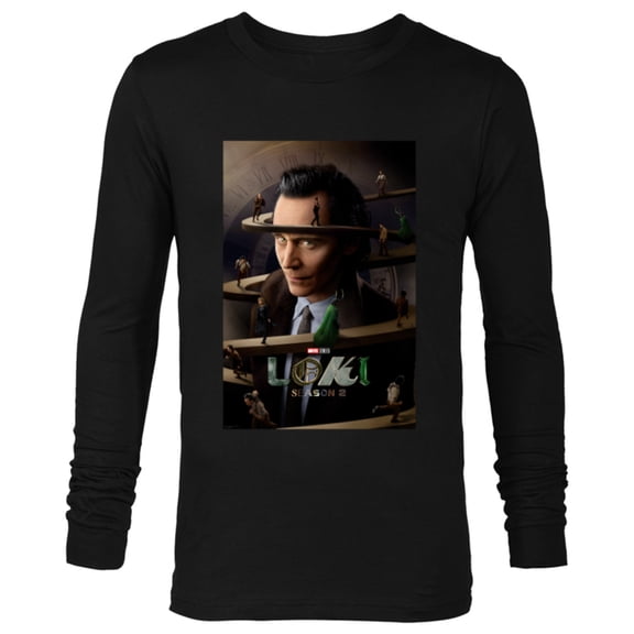 Marvel Studios Loki Season 2 TVA Spiral Ramp Run Poster - Long Sleeve T-Shirt for Men - Customized-Black
