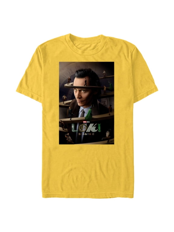 Studios Loki Season 2 TVA Spiral Ramp Run Poster - Short Sleeve Blended T-Shirt for Adults - Customized-Yellow