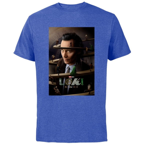Marvel Studios Loki Season 2 TVA Spiral Ramp Run Poster - Short Sleeve Cotton T-Shirt for Adults - Customized-Royal Heather