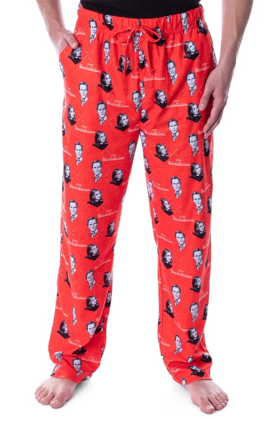 Marvel Studios Men's Wandavision Vintage Vision And Wanda Sleep Pajama Pants