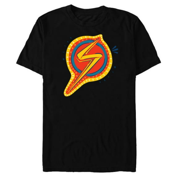 Marvel Studios’Ms. Marvel Animated Logo - Short Sleeve Blended T-Shirt for Adults - Customized-Black
