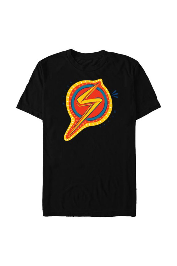 Studios’Ms. Marvel Animated Logo - Short Sleeve Blended T-Shirt for Adults - Customized-Black