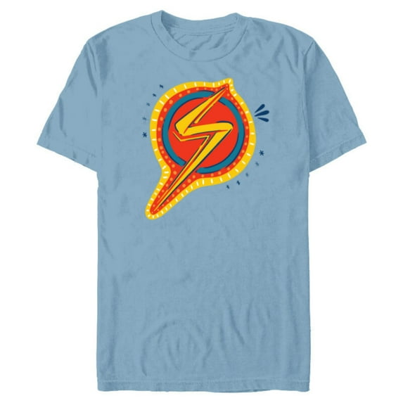 Marvel Studios’Ms. Marvel Animated Logo - Short Sleeve Blended T-Shirt for Adults - Customized-Ocean Blue
