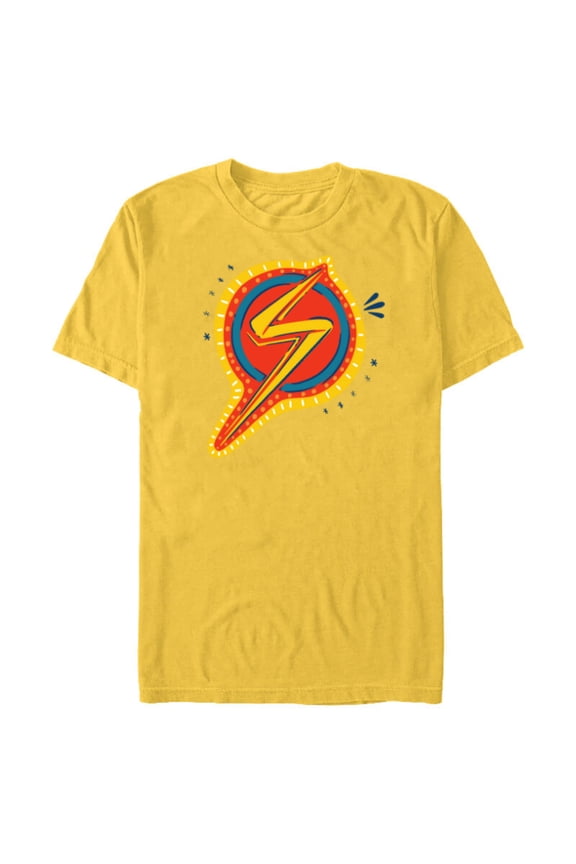 Studios’Ms. Marvel Animated Logo - Short Sleeve Blended T-Shirt for Adults - Customized-Yellow