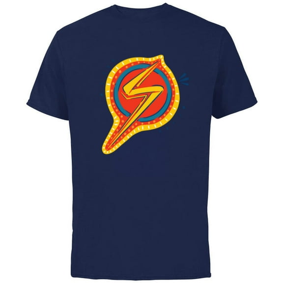 Marvel Studios’Ms. Marvel Animated Logo - Short Sleeve Cotton T-Shirt for Adults - Customized-Navy