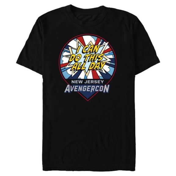 Marvel Studios Ms. Marvel Avengerscon Captain America - Short Sleeve Blended T-Shirt for Adults - Customized-Black