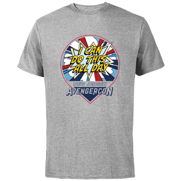 Marvel Studios Ms. Marvel Avengerscon Captain America - Short Sleeve Cotton T-Shirt for Adults - Customized-Athletic Heather