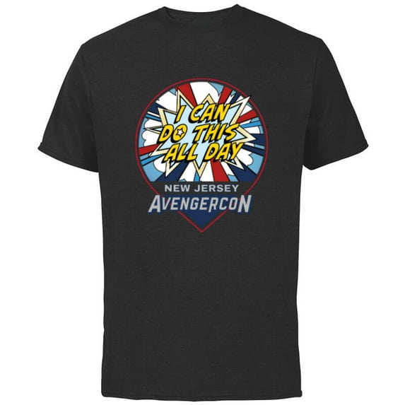 Marvel Studios Ms. Marvel Avengerscon Captain America - Short Sleeve Cotton T-Shirt for Adults - Customized-Black