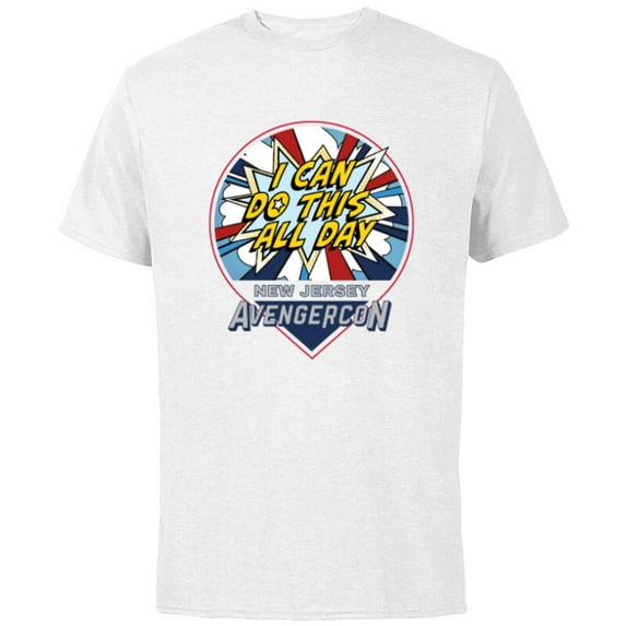 Marvel Studios Ms. Marvel Avengerscon Captain America - Short Sleeve Cotton T-Shirt for Adults - Customized-White